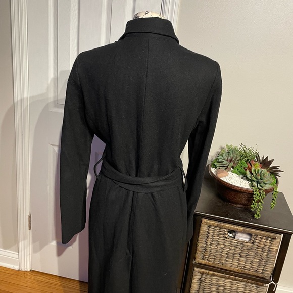 MaxAzaria Collection Wool Ruched Belt Rob Kimono One button Wrap Draped Runaway - Picture 4 of 8
